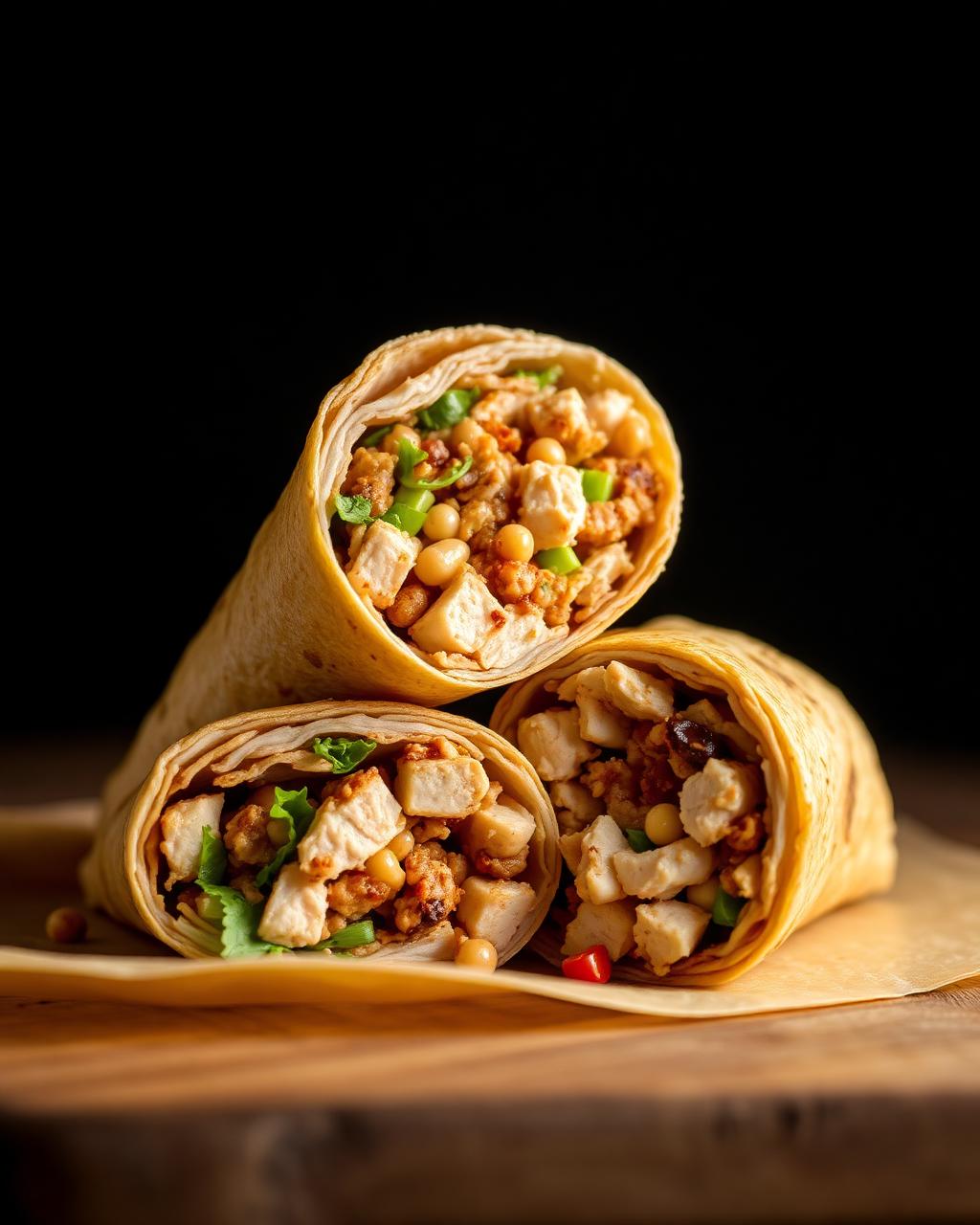 Wraps shawarma au poulet